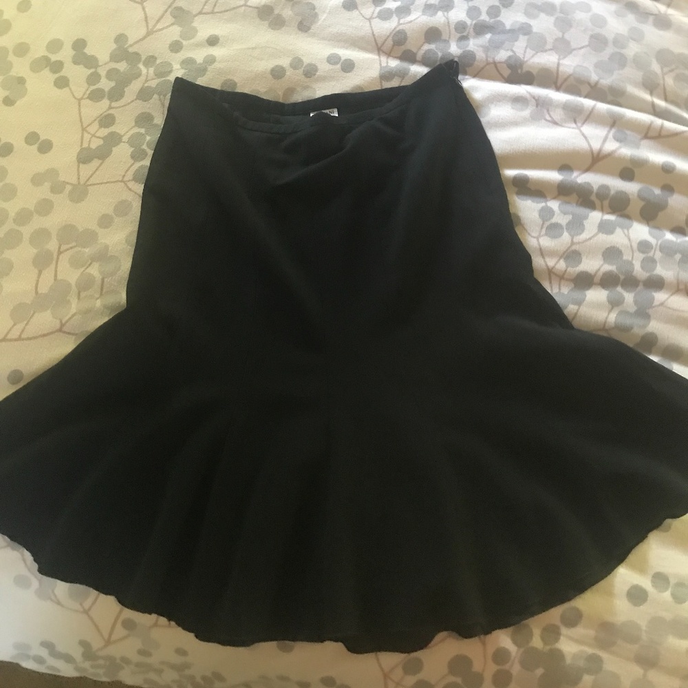 Black Wool Crepe Armani Collection Skirt--3 Season